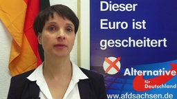 AfD-Chefin Frauke Petry äußert sich in einer Videobotschaft  