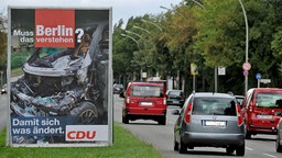 Wahlplakat der CDU zur Berlin-Wahl © dpa-Bildfunk 