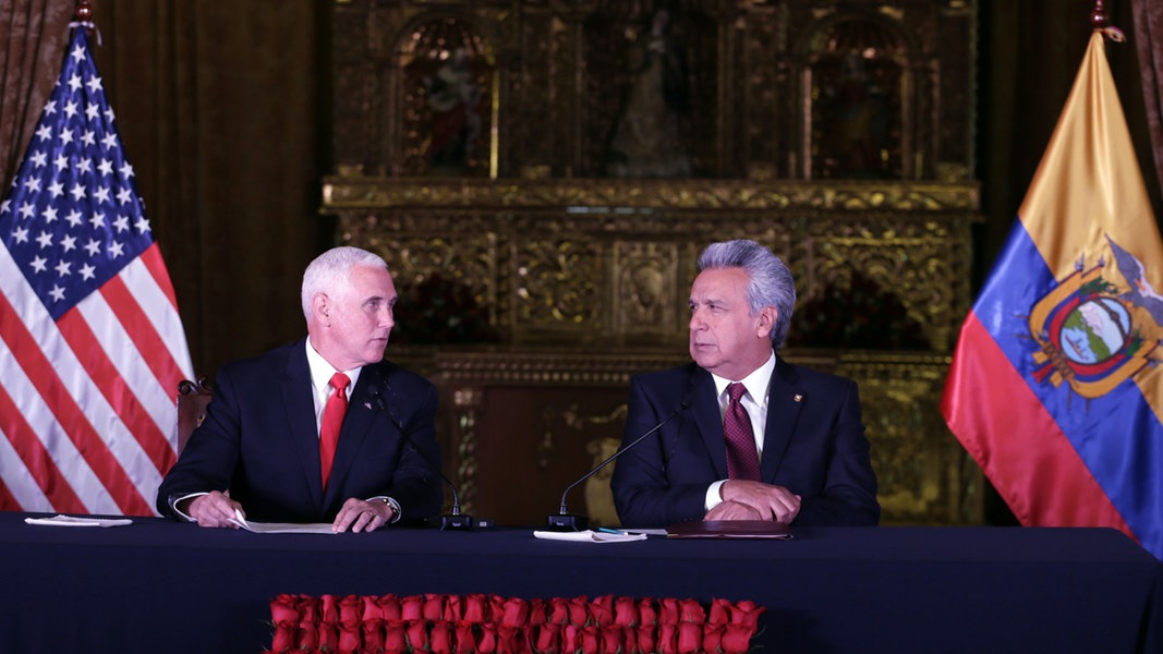 Mike Pence, Lenin Moreno © picture alliance / AP Photo 