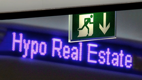 Schriftzug der Hypo Real Estate © dpa Bildfunk 