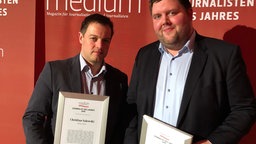 Wurden ausgezeichnet: Christian Salewski (li.) und Julian Feldmann. © NDR 