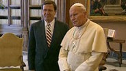 Gerhard Schröder beim Papst-Besuch  