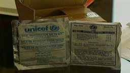 Auf dem Schwarzmarkt gekaufte Unicef-Medikamente.  