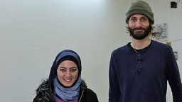 Matthew VanDyke zusammen mit Nour Kelze in Aleppo.  
