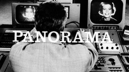 Panorama 60 Jahre: Ein Mann sitzt vor Bildschirmen, dazu der Schriftzug Panorama © NDR/ARD Foto: Screenshot