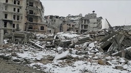 Zerstörte Häuser in Aleppo © NDR/ARD Foto: Screenshot