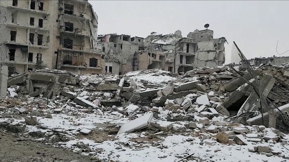 Zerstörte Häuser in Aleppo © NDR/ARD Foto: Screenshot