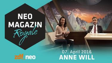 Anne Will am 7. April 2016 zu Gast im Neo Magazin Royale © ZDF 