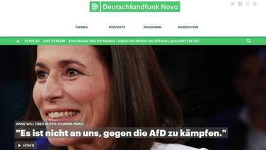 Screenshot der Deutschlandfunk Nova Website  